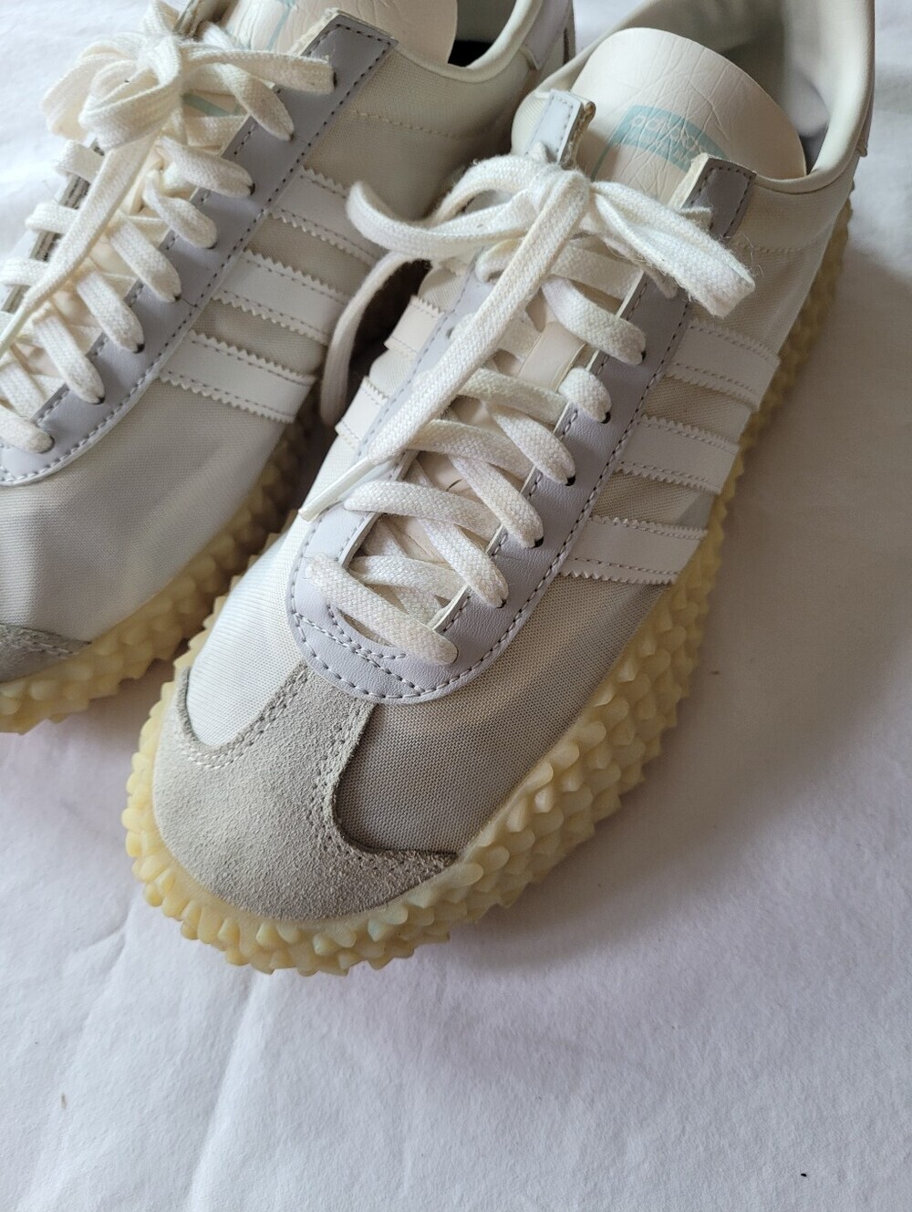 adidas Country Camanda Men Cream White Retro Track Sneakers Size 10.5 - Picture 6 of 9